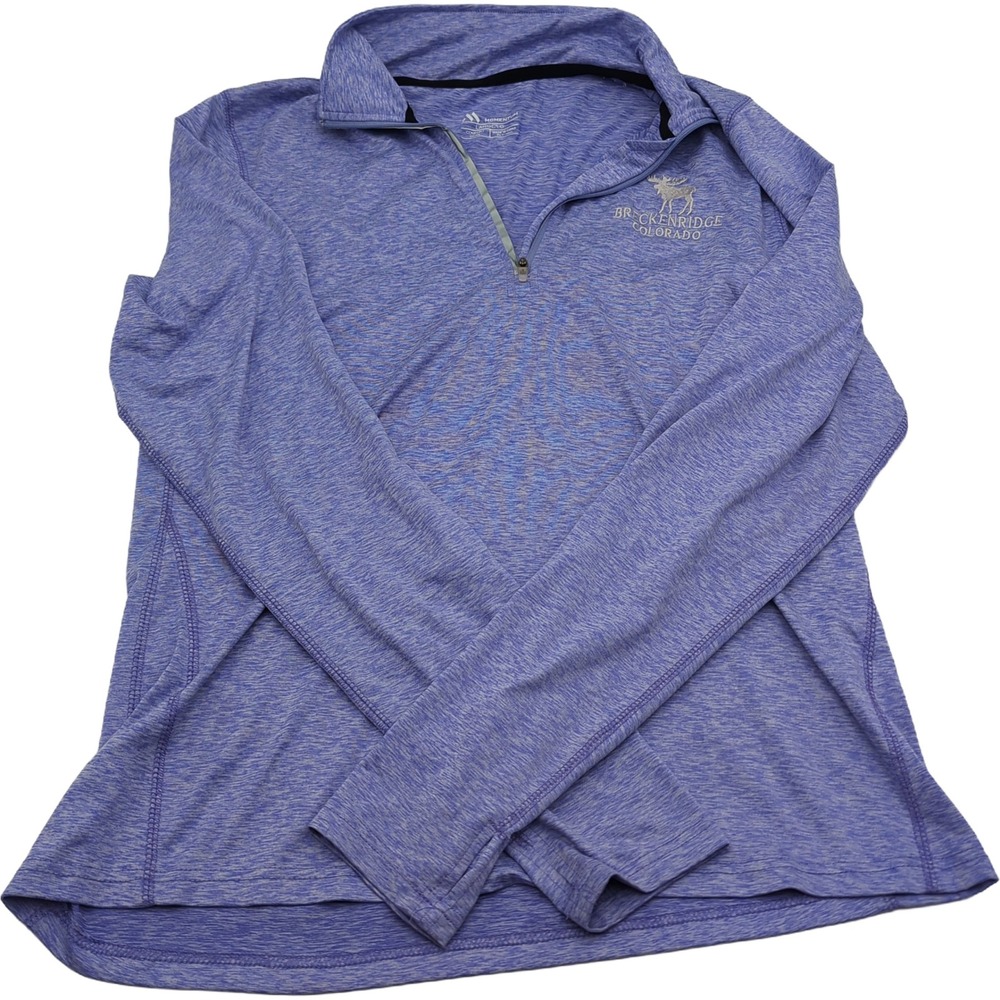Momentum Breckenridge Colorado Quarter Zip Pullover Purple Heather Large